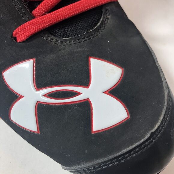 Under Armour UA Baseball Cleats Mens Size 11.5 Leadoff 1250077 - 061 Red Black C - Picture 2 of 11